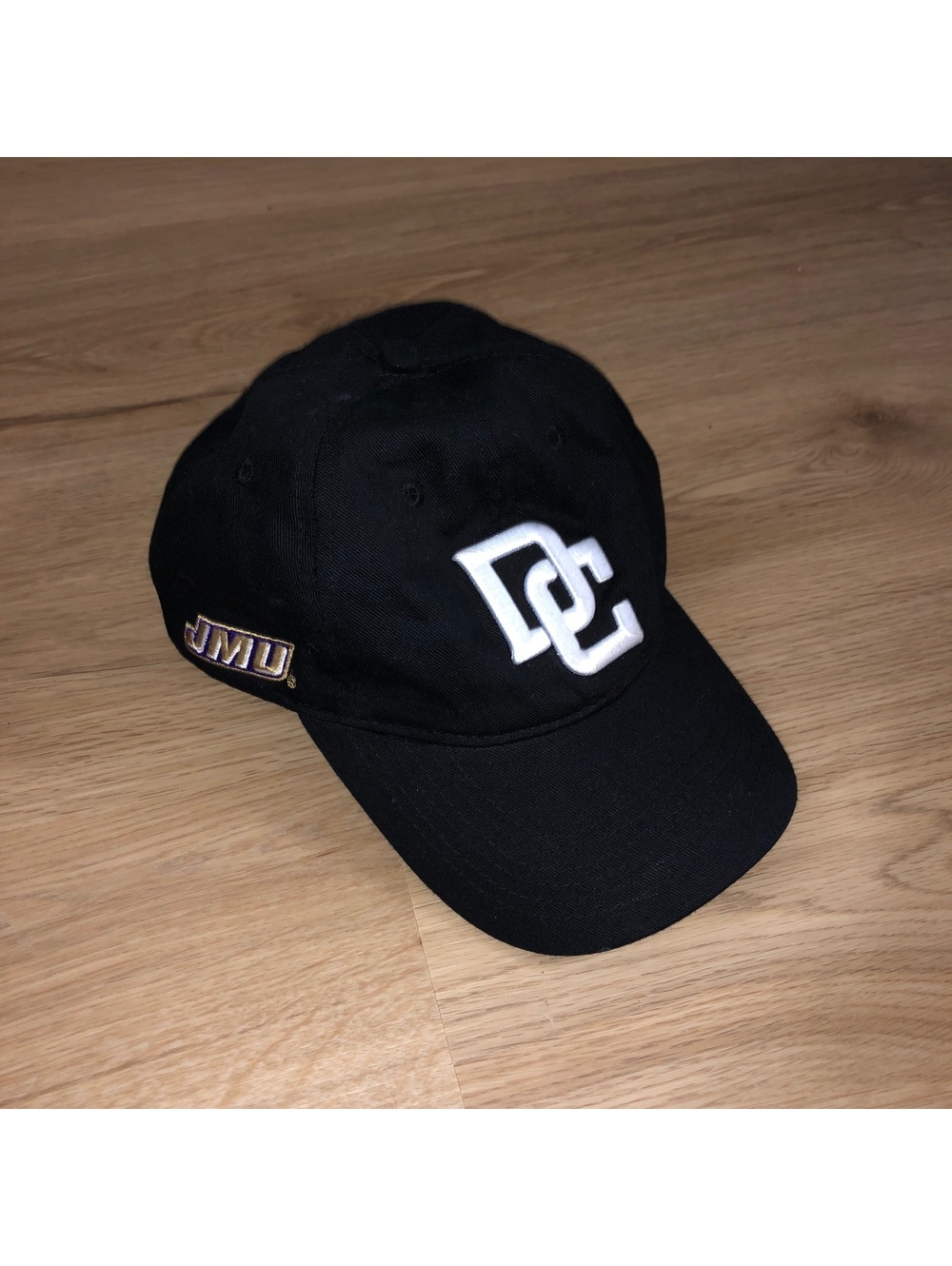 JMU DUKES x WASHINGTON NATIONALS DC JAMES MADISON UNIVERSITY HAT CAP BLACK WHITE